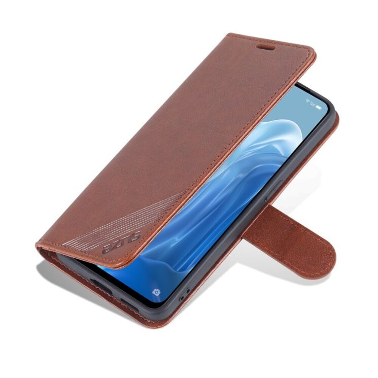 Чехол AZNS Wallet Case для OPPO Reno 7 5G Chinese - Brown: фото 8 из 11
