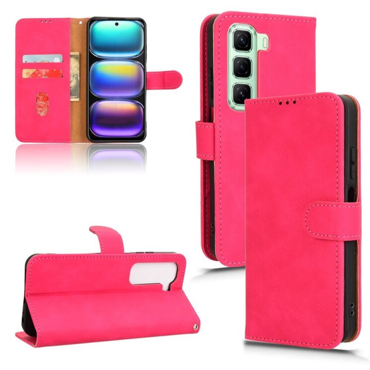 Чехол Deexe Classic Wallet для Infinix Hot 50 - Red: фото 7 из 7
