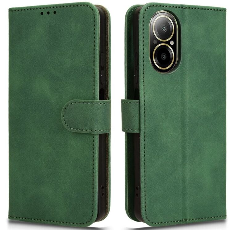Чехол Deexe Classic Wallet для Realme C67 - Green: фото 1 из 3