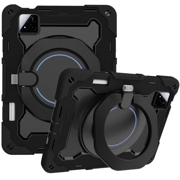 Чехол Deexe Grip Kickstand для Xiaomi Pad 7 / 7 Pro - Black: фото 1 из 21