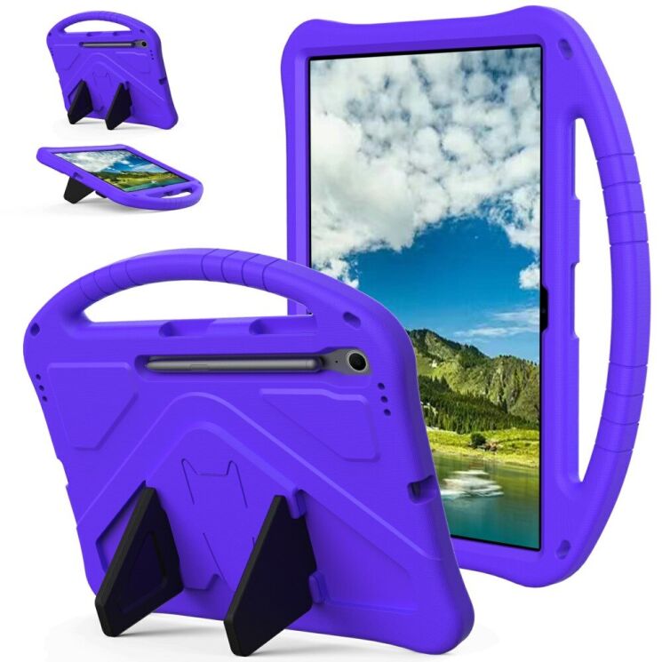 Чехол Deexe KickStand Cover для Samsung Galaxy Tab S10 FE Plus - Purple: фото 1 из 7