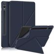 Чехол Deexe Origami Case для Samsung Galaxy Tab S9 (X710/716) - Dark Blue (333004DB)