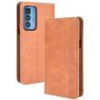 Чохол Deexe Retro Style для Motorola Edge 20 Pro - Brown (288802Z)