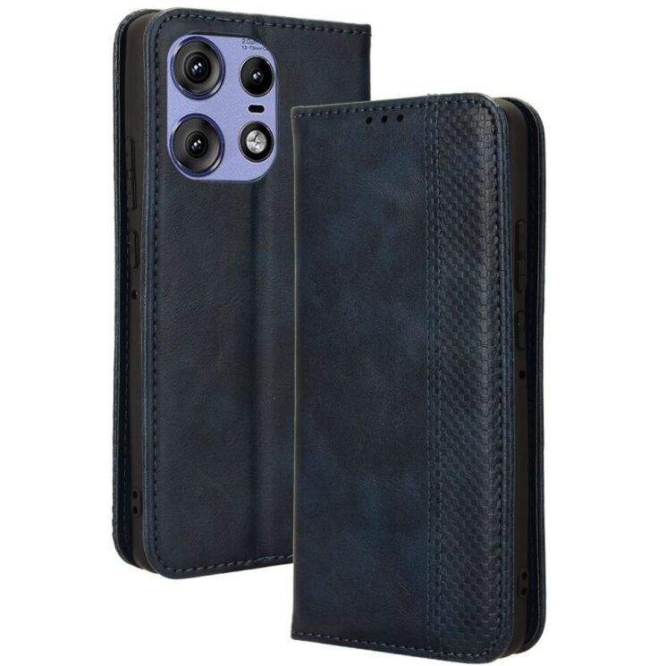 Чехол Deexe Retro Style для Motorola Edge 50 Pro - Blue: фото 1 из 7