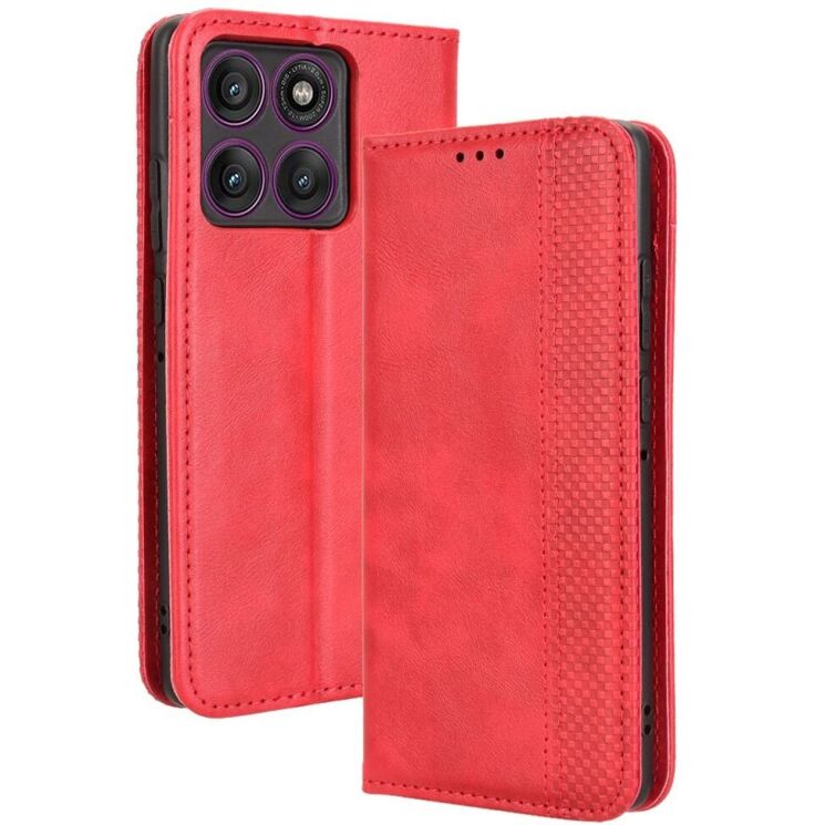 Чохол Deexe Retro Style для Motorola Edge 60 Pro - Red: фото 8 з 19