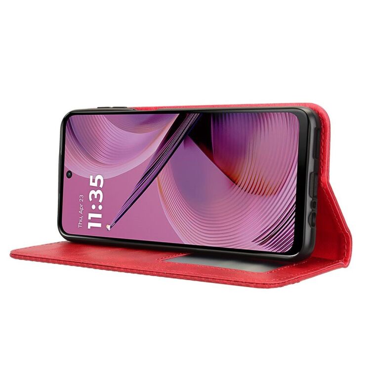 Чехол Deexe Retro Style для Motorola Moto G55 - Red: фото 3 из 7