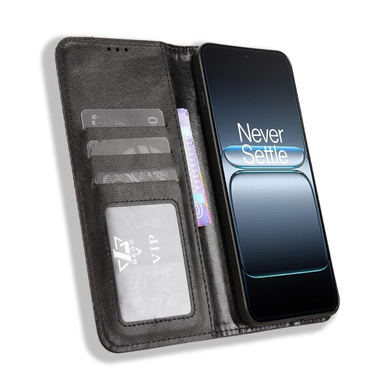 Чохол Deexe Retro Style для OnePlus Nord 5 / Ace 5 Ultra - Black: фото 6 з 15
