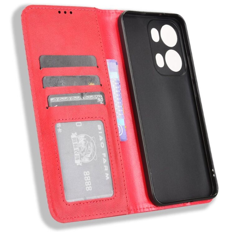Чехол Deexe Retro Style для OPPO Reno 13 Pro 5G - Red: фото 4 из 7