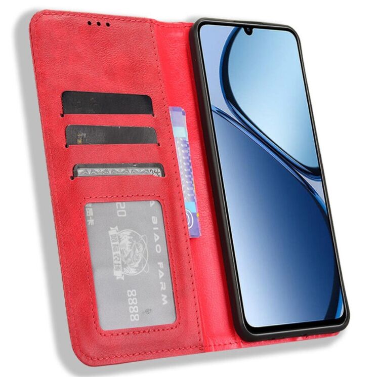 Чехол Deexe Retro Style для Realme C63 / C61 / Note 60x - Red: фото 2 из 7