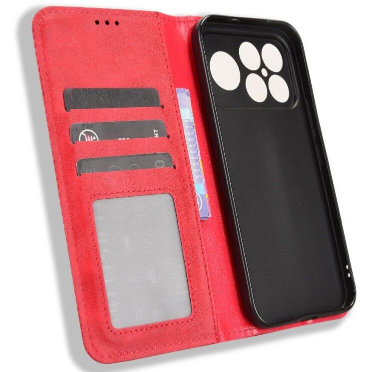 Чехол Deexe Retro Style для Xiaomi Poco F8 Ultra - Red: фото 5 из 19