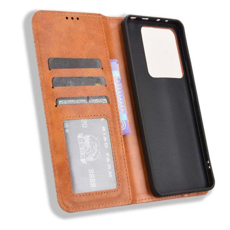 Чехол Deexe Retro Style для Xiaomi Poco M7 Pro - Brown: фото 2 из 7