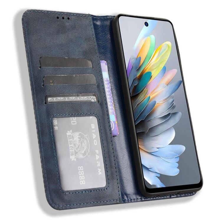 Чохол Deexe Retro Style для ZTE Blade A75 - Blue: фото 2 з 7