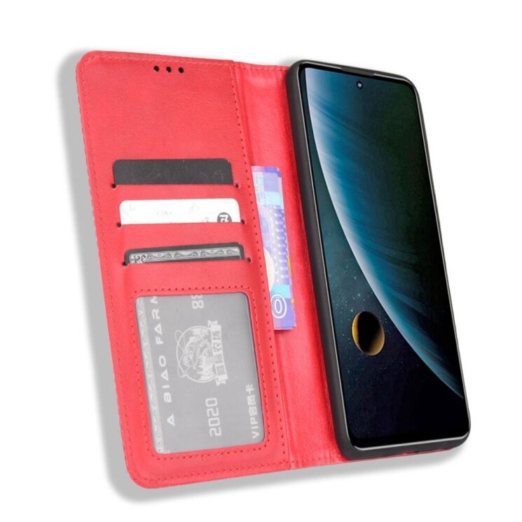 Чехол Deexe Retro Style для ZTE Blade V30 - Red: фото 4 из 10