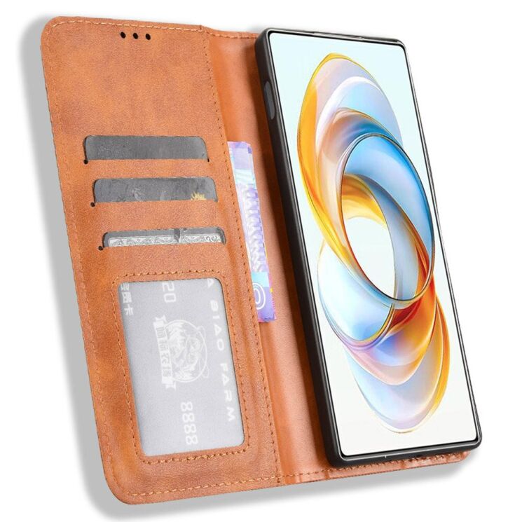 Чехол Deexe Retro Style для ZTE Nubia Z70 Ultra - Brown: фото 2 из 7