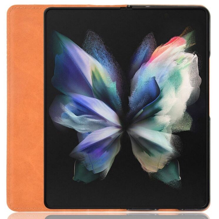 Чехол Deexe Retro Style (FF) для Samsung Galaxy Fold 4 - Brown: фото 4 из 9