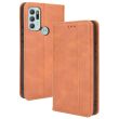 Чохол Deexe Retro Style для Motorola Moto G60s - Brown (291414Z)