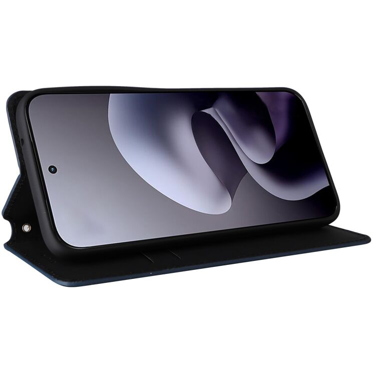 Чохол Deexe Rhombus Book для Motorola Moto G77 - Blue: фото 4 з 10