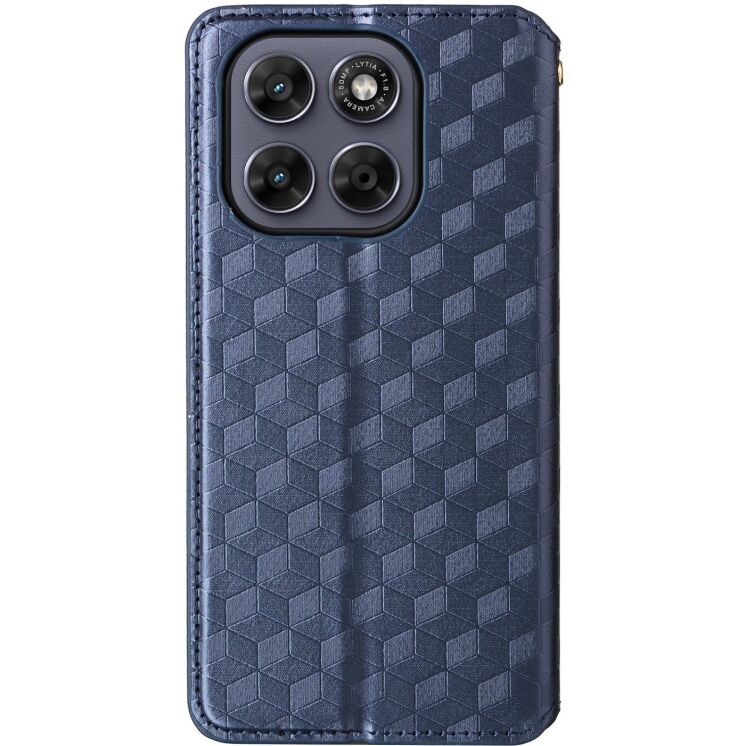 Чохол Deexe Rhombus Book для Motorola Moto G77 - Blue: фото 8 з 10