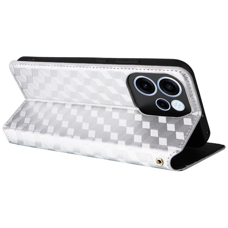 Чехол Deexe Rhombus Book для OPPO Reno 15 F/FS - Silver (405819S) Чехол Deexe Rhombus Book для OPPO Reno 15 F/FS - Silver: фото 4 из 7