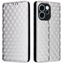 Чехол Deexe Rhombus Book для OPPO Reno 15 F/FS - Silver: фото 1 из 7