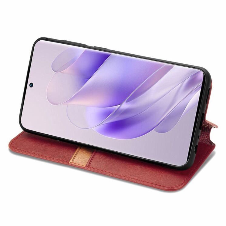 Чехол Deexe Rhombus Wallet для Infinix Zero 30 - Red: фото 3 из 6