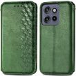 Чохол Deexe Rhombus Wallet для Motorola Edge 50 Neo - Green (367131G)