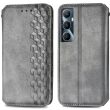 Чехол Deexe Rhombus Wallet для Realme C65 - Grey (353930H)
