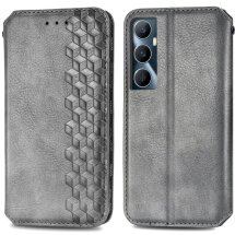 Чехол Deexe Rhombus Wallet для Realme C65 - Grey: фото 1 из 9