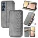 Чехол Deexe Rhombus Wallet для Realme C65 - Grey (353930H). Фото 6 из 9