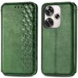 Чехол Deexe Rhombus Wallet для Xiaomi Poco F6 - Green (355045G)