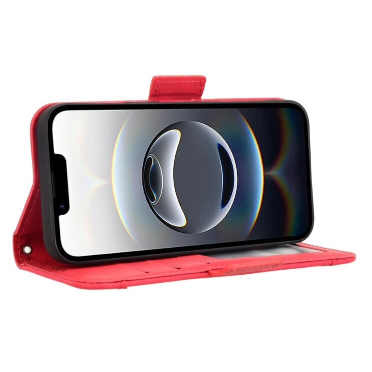 Чехол Deexe Wallet Stand для Apple iPhone 16e - Red: фото 4 из 7