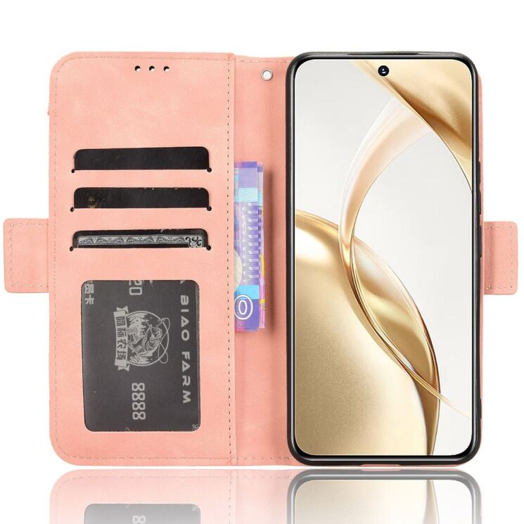 Чохол-книжка з кишеньками Deexe Wallet Stand для Honor 200 - Pink: фото 3 з 7