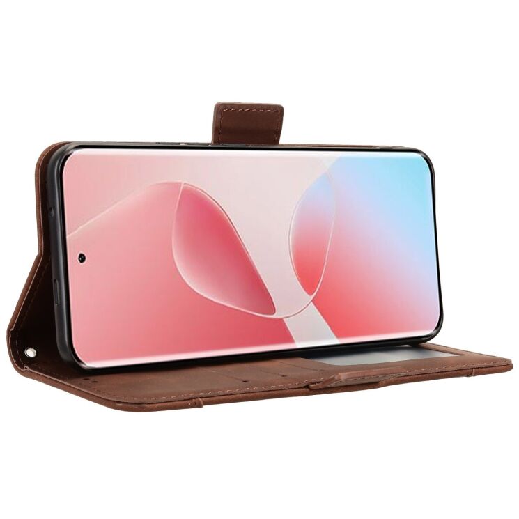 Чохол Deexe Wallet Stand для Infinix Hot 60 Pro Plus - Brown: фото 6 з 15