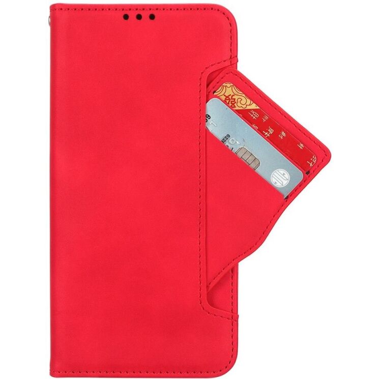 Чохол Deexe Wallet Stand для Motorola Moto G05 / Moto E15 - Red: фото 2 з 7