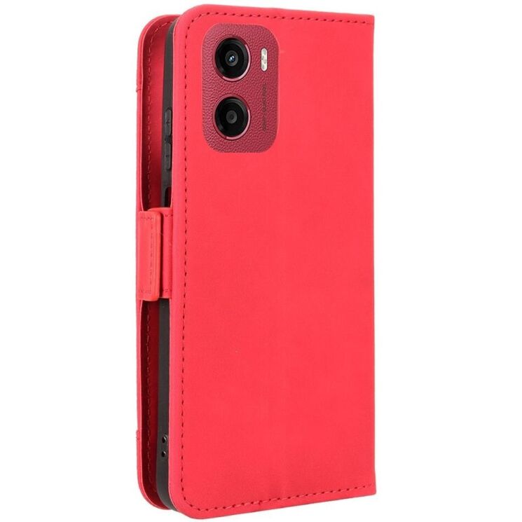 Чохол Deexe Wallet Stand для Motorola Moto G05 / Moto E15 - Red: фото 7 з 7