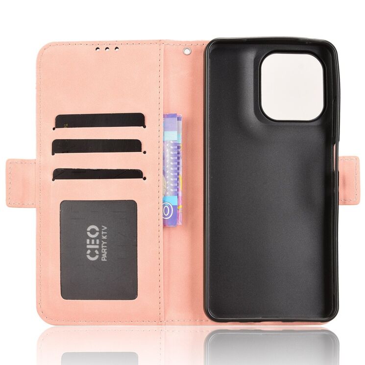 Чохол Deexe Wallet Stand для Motorola Moto G56 - Pink: фото 4 з 14