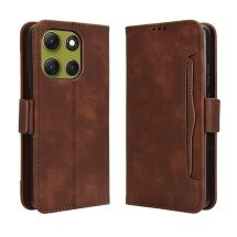 Чохол Deexe Wallet Stand для Motorola Moto G86 - Brown: фото 1 з 13