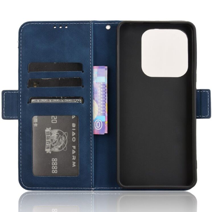 Чехол Deexe Wallet Stand для Xiaomi Redmi Note 14 5G - Blue: фото 7 из 7