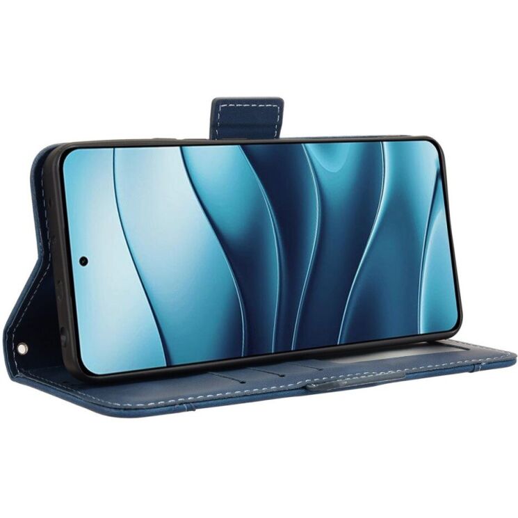 Чехол Deexe Wallet Stand для Xiaomi Redmi Note 14 5G - Blue: фото 5 из 7