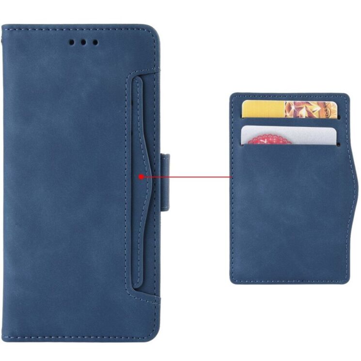 Чехол Deexe Wallet Stand для Xiaomi Redmi Note 14 5G - Blue: фото 3 из 7