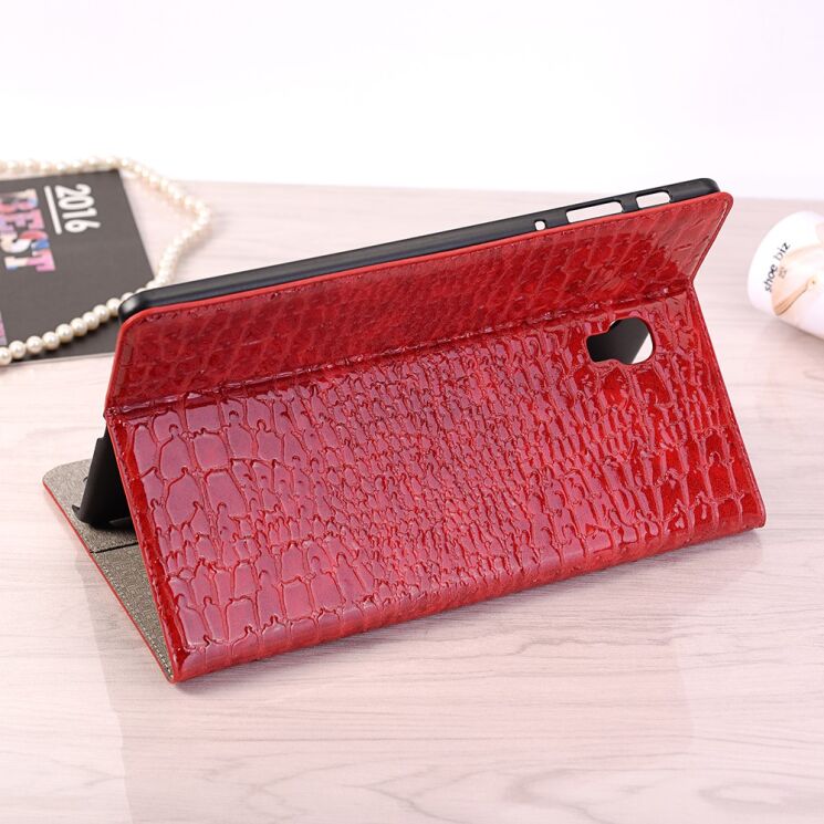 Чехол для Deexe Crocodile Style для Samsung Galaxy Tab A 10.5 (T590.595) - Red: фото 7 из 9