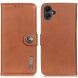Чехол KHAZNEH Leather Wallet для Samsung Galaxy A06 (A065) - Brown (365103Z). Фото 1 из 8