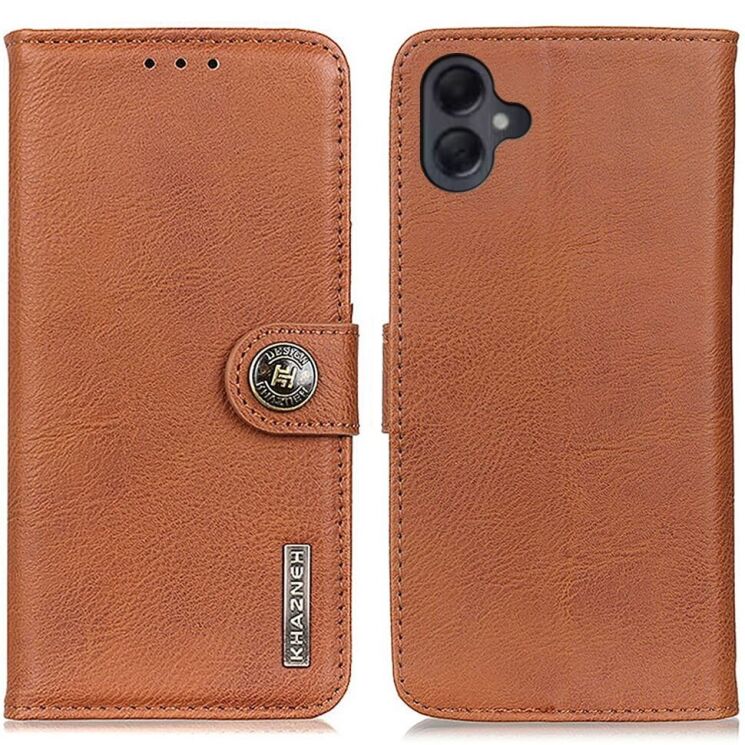 Чехол KHAZNEH Leather Wallet для Samsung Galaxy A06 (A065) - Brown: фото 1 из 8