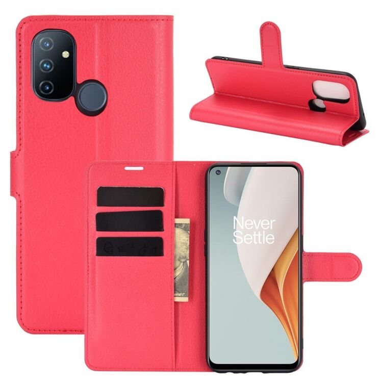 Чохол-книжка Deexe Book Type для OnePlus Nord N100 - Red: фото 1 з 6