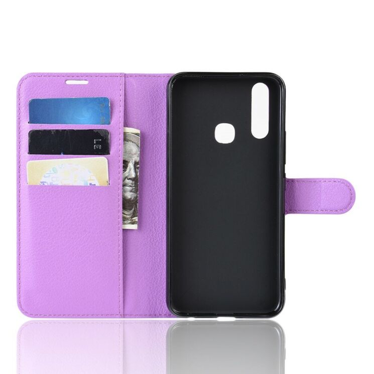 Классический чехол-книжка Deexe Book Type для VIVO Y17 - Purple: фото 3 из 6