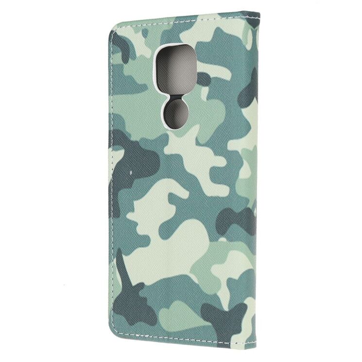 Чохол з малюнком Deexe Color Wallet для Motorola Moto E7 Plus / Moto G9 Play - Camouflage: фото 2 з 6