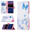 Чехол-книжка Deexe Color Wallet для Nokia G10 / G20 - Blue Butterfly and Flowers (274112I)