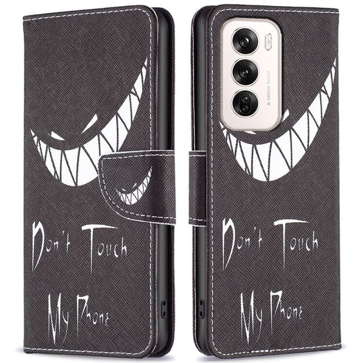 Чехол-книжка Deexe Color Wallet для OPPO Reno 12 - Don't Touch My Phone: фото 1 из 7