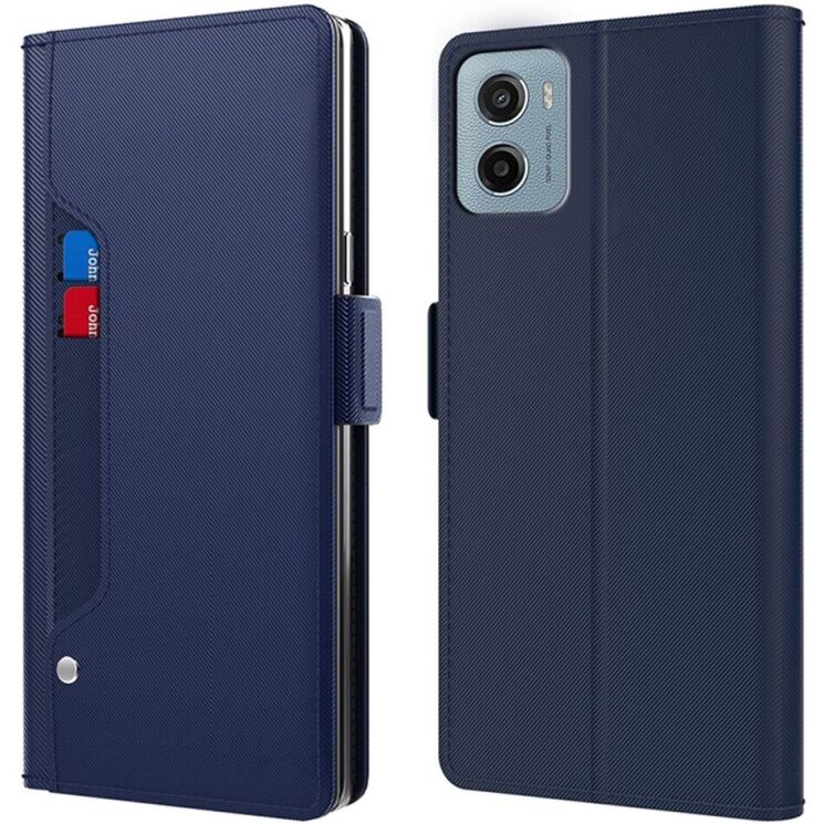 Чохол-книжка Deexe Eclipse Wallet для Motorola Moto G05 / Moto E15 - Blue: фото 1 з 9