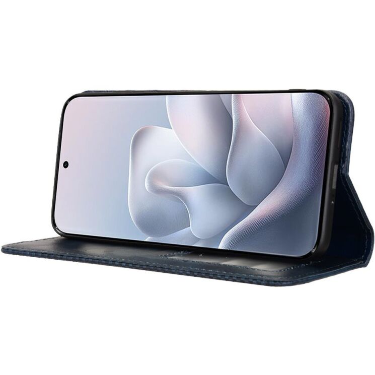 Чехол-книжка Deexe Retro Style для Motorola Edge 70 Fusion - Blue: фото 5 из 18